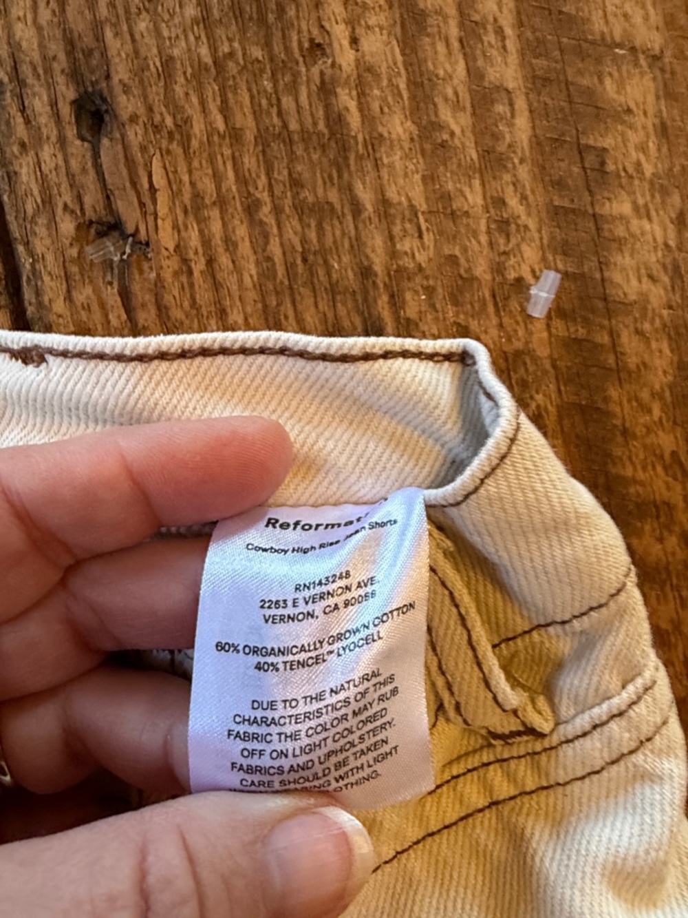Reformation Cowboy High Rise Jean Shorts - Picture 4 of 5